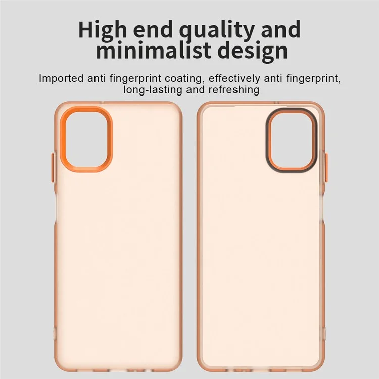 Cover per Samsung Galaxy F06 5G / M06 5G in PC + TPU + PET Opaco Antiurto per Retro Telefono - Arancione