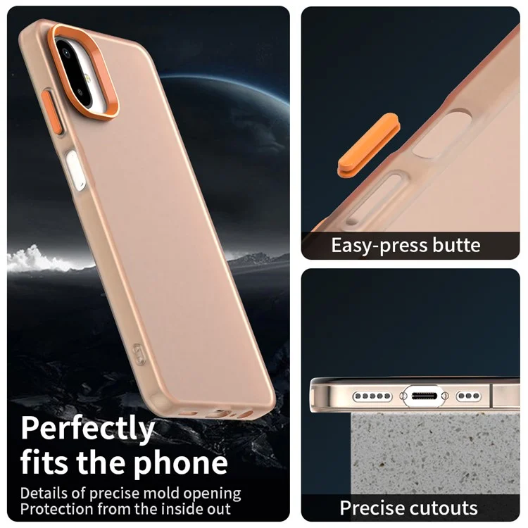 Cover per Samsung Galaxy F06 5G / M06 5G in PC + TPU + PET Opaco Antiurto per Retro Telefono - Arancione
