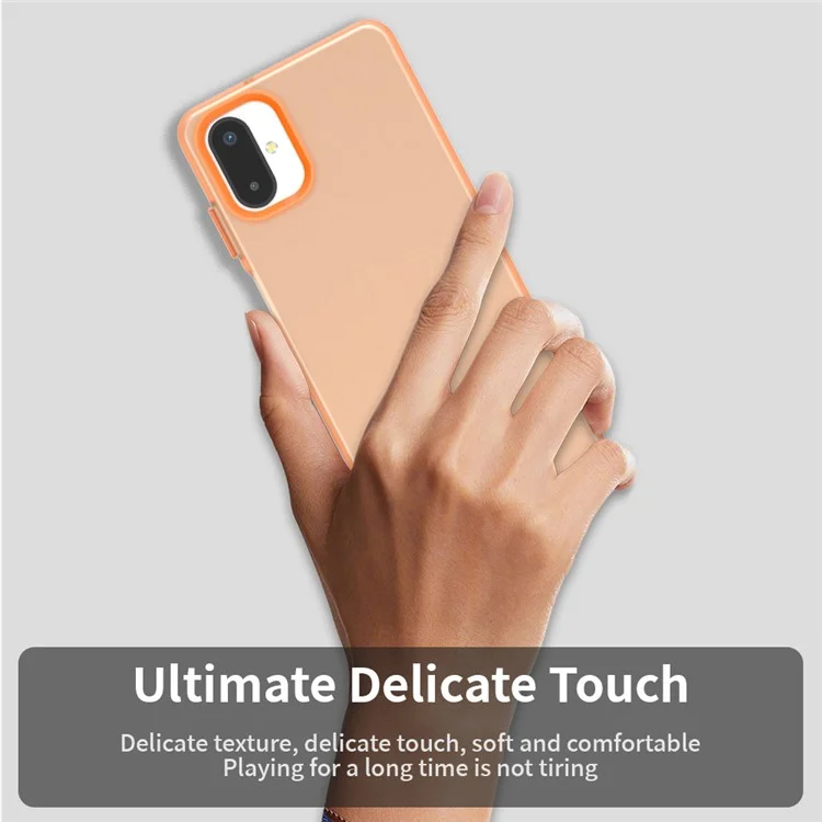 Cover per Samsung Galaxy F06 5G / M06 5G in PC + TPU + PET Opaco Antiurto per Retro Telefono - Arancione