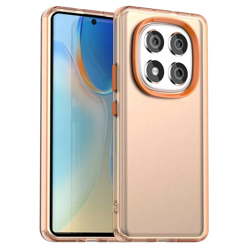 For Xiaomi Redmi Note 14 Pro 4G Case PC + TPU + PET Matte Anti-Drop Phone Back Cover - Orange