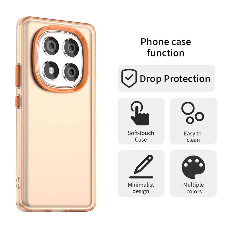 For Xiaomi Redmi Note 14 Pro 4G Case PC + TPU + PET Matte Anti-Drop Phone Back Cover - Orange