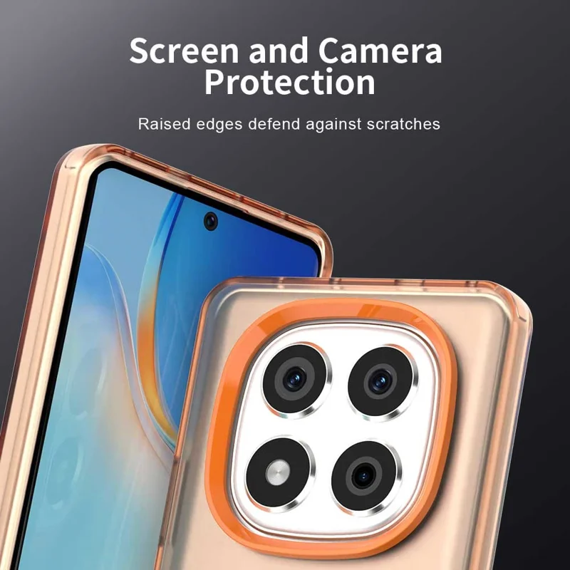 For Xiaomi Redmi Note 14 Pro 4G Case PC + TPU + PET Matte Anti-Drop Phone Back Cover - Orange