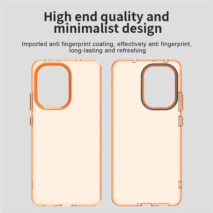 For Xiaomi Poco X7 Pro 5G  /  Redmi Turbo 4 5G Case PC + TPU + PET Matte Anti-Drop Phone Back Cover - Orange