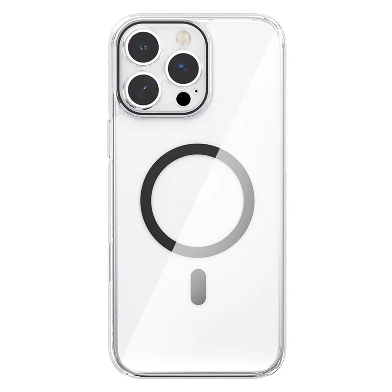 For iPhone 15 Pro Max Case Crystal Clear TPU + PC Protective Cover Compatible with MagSafe - Black