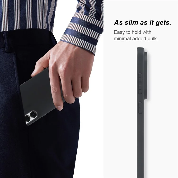Capa para Samsung Galaxy S25 Certificada GRS, Material Ecológico, Fosca de Um Lado, Slim, Anti-Queda