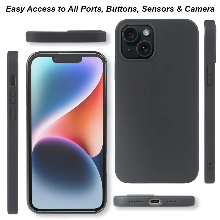 Capa para iPhone 14 Certificada GRS, Material RCS Ecológico, Fosca de Um Lado, Fina, Antiderrapante para Celular