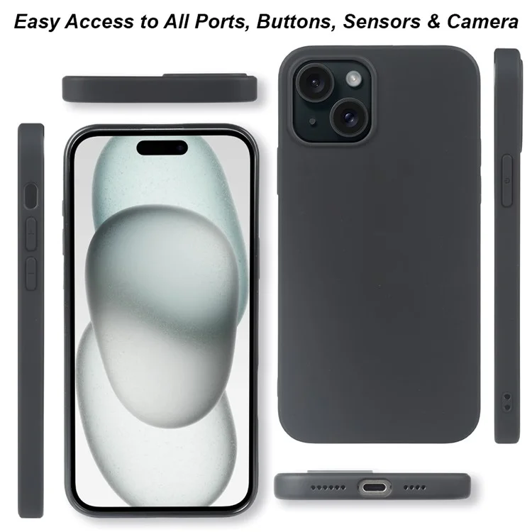 Чехол для iPhone 15 Plus с сертификацией GRS, из экологически чистых материалов, с матовой отделкой с одной стороны, тонкий, противоударный