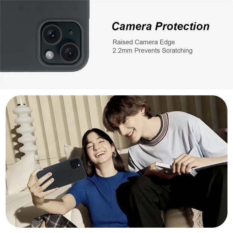 Чехол для iPhone 15 Plus с сертификацией GRS, из экологически чистых материалов, с матовой отделкой с одной стороны, тонкий, противоударный