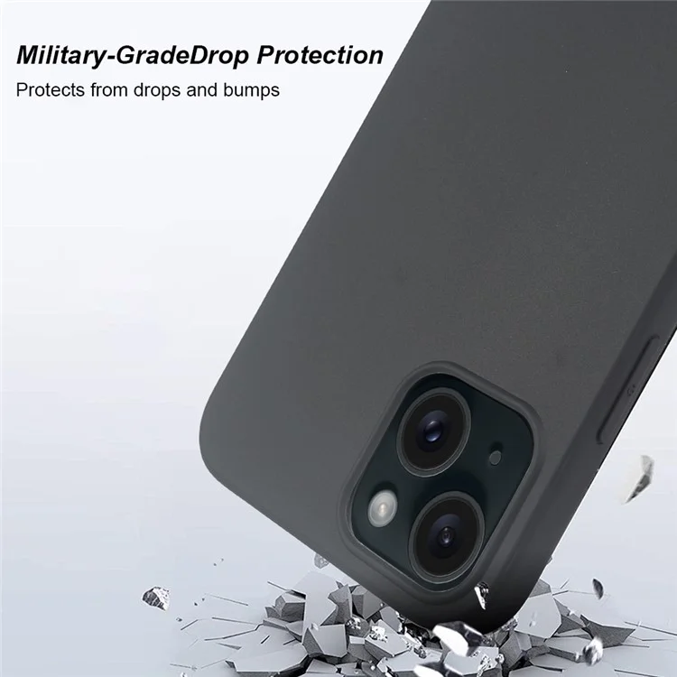 Чехол для iPhone 15 Plus с сертификацией GRS, из экологически чистых материалов, с матовой отделкой с одной стороны, тонкий, противоударный