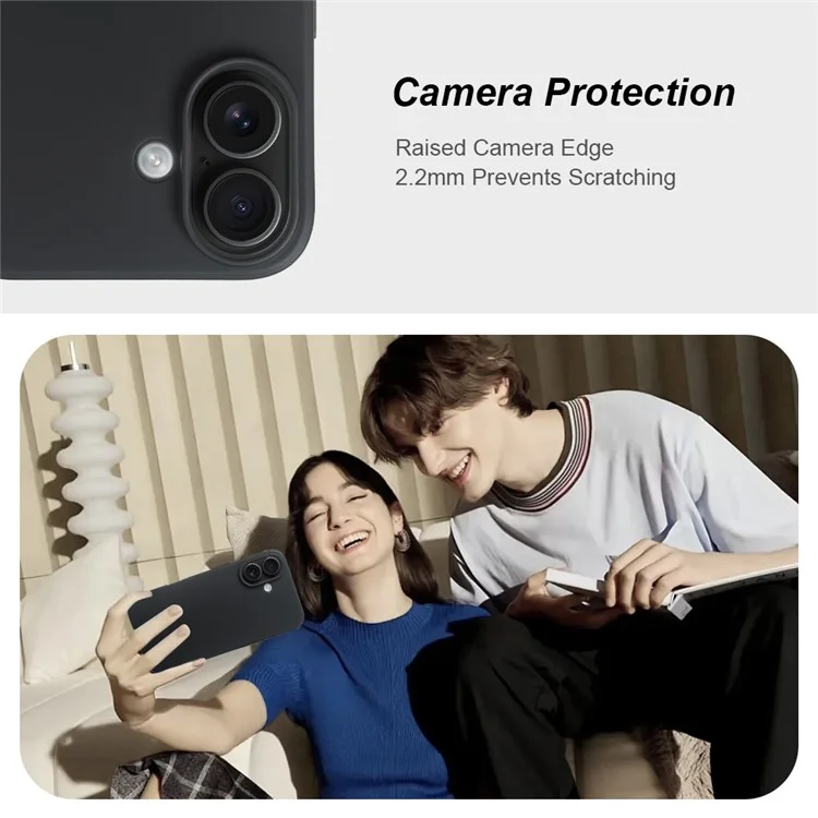Чехол для iPhone 16 Plus, сертифицированный GRS, экологически чистый материал RCS, одностороннее матовое покрытие, тонкий, ударопрочный чехол для телефона