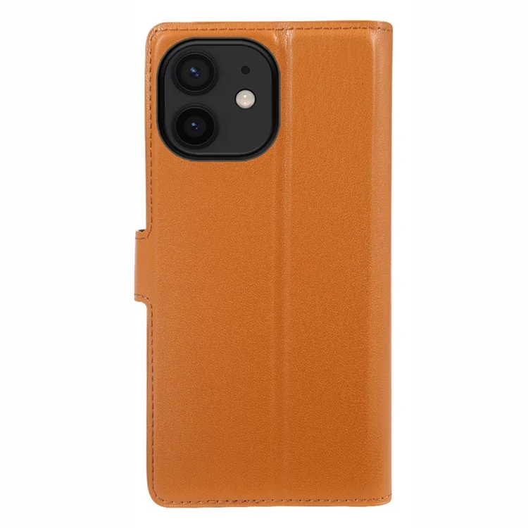 Étui support pour iPhone 12 en matériaux biosourcés Éco-responsable RPET RPVB - Housse de téléphone fine avec portefeuille - Orange