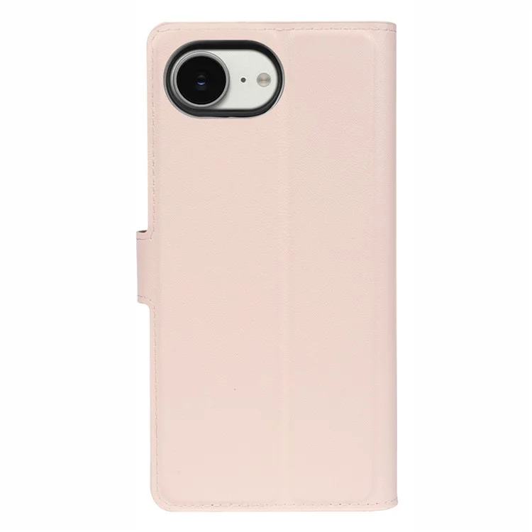 For iPhone 16e Stand Case Biobased Eco-Friendly RPET RPVB Slim Phone Cover with Wallet - Pink