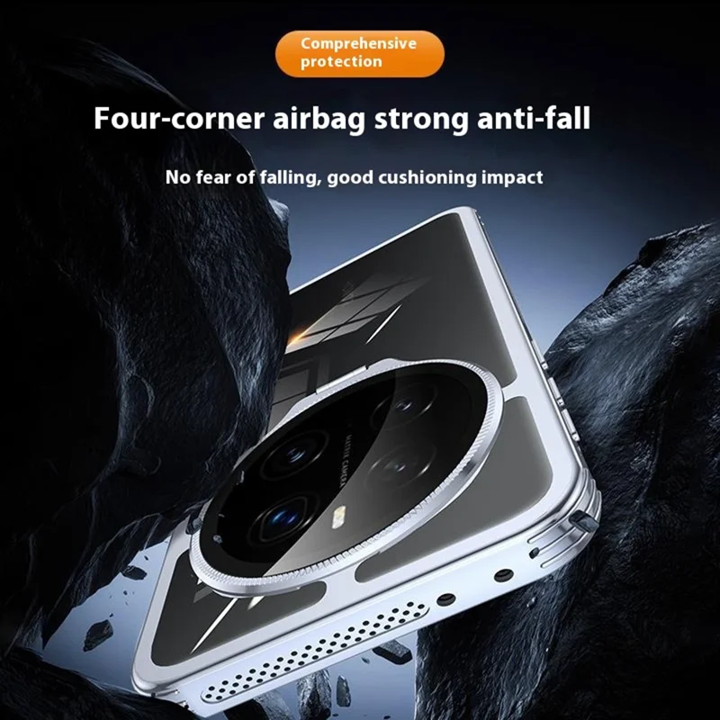 For Honor Magic7 Pro 5G Case Heat Dissipation TPU + PC Clear Phone Back Cover with Glass Lens Guard