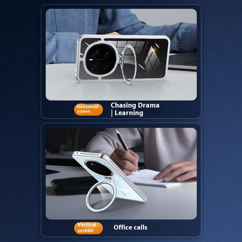 For Honor Magic7 Pro 5G Case Heat Dissipation TPU + PC Clear Phone Back Cover with Glass Lens Guard