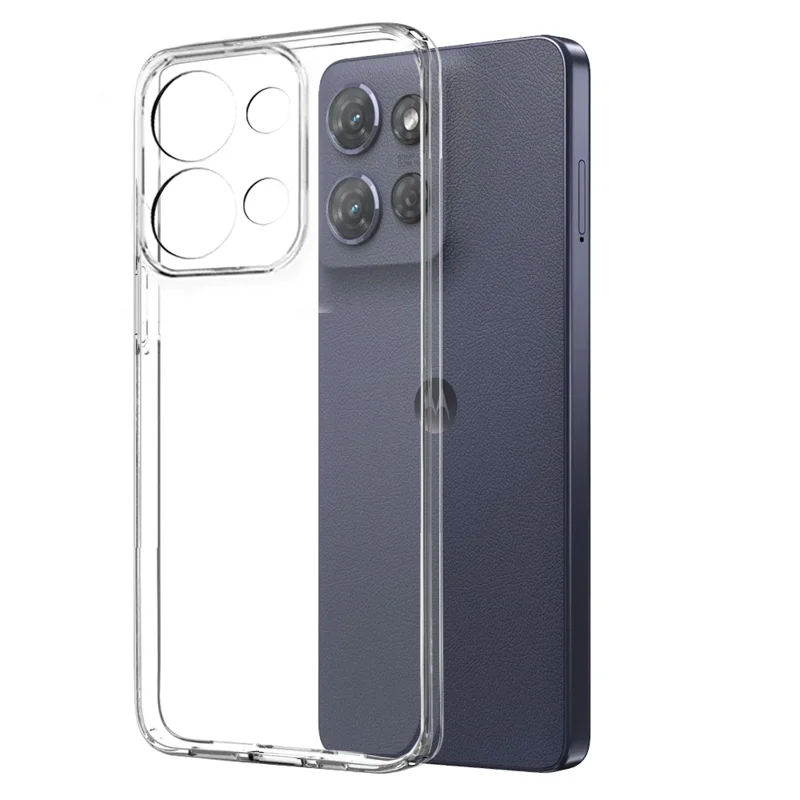 NORTHJO For Motorola Moto G Power (2025) Clear Case Soft TPU Phone Cover with Tempered Glass Screen Protector