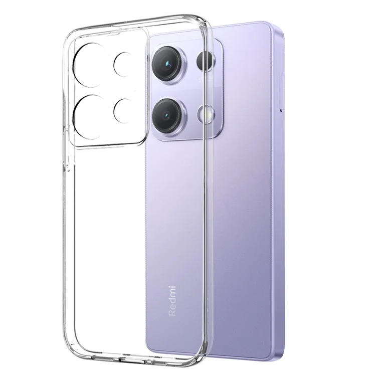 NORTHJO For Xiaomi Redmi Note 14S 4G Clear Case Soft TPU Phone Cover with Tempered Glass Screen Protector