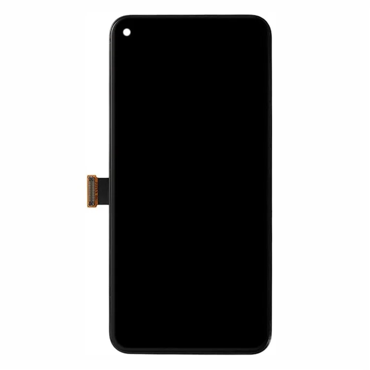 Para Google Pixel 5 GD1YQ, GTT9Q, G5NZ6 Montagem de Tela OLED e Digitalizador de Qualidade OEM + Moldura (Sem Logo) - Laranja