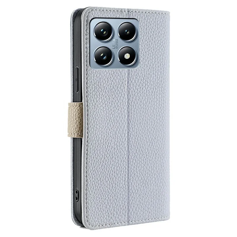 For Xiaomi 14T Pro Case Mirror Wallet Leather Phone Cover with Chain Shoulder Strap - Blue
