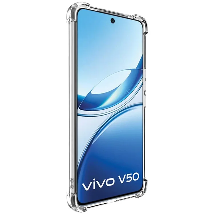 IMAK UX-4 Series For vivo V50e 5G / V50 5G Case Straight Frame Four Corner Shockproof Clear TPU Cover