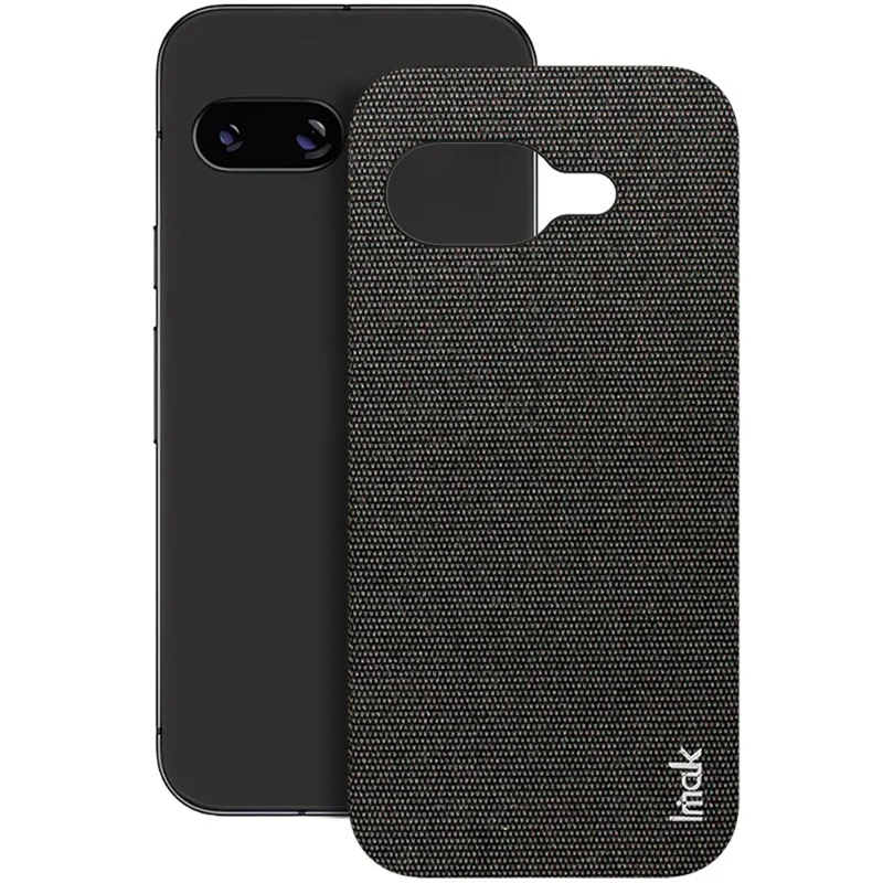 IMAK Ruiyi Series for Google Pixel 9a Case Fabric Texture Leather+PC Phone Back Cover - Black