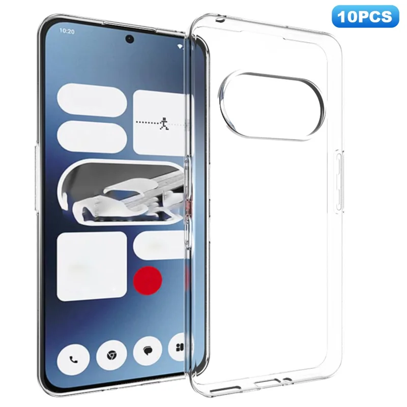 10Pcs  /  Pack For Nothing Phone (3a) Case Watermark Free TPU Protective Clear Phone Cover