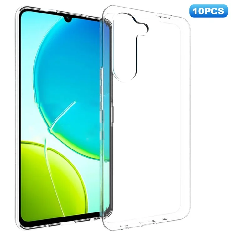 10 шт. / Упаковка Чехол для vivo Y29s 5G / Y04 4G Водоотталкивающий прозрачный защитный силиконовый чехол для телефона