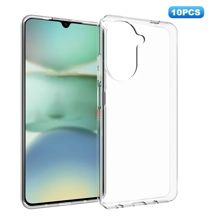 10Pcs  /  Pack For Xiaomi Redmi A5 4G (171.7mm) / Poco C71 4G Case Watermark Free TPU Protective Clear Phone Cover