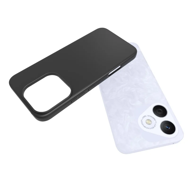 10Pcs / Pack For Honor 400 Lite 5G Case Anti Fingerprint Soft TPU Protective Cover - Black