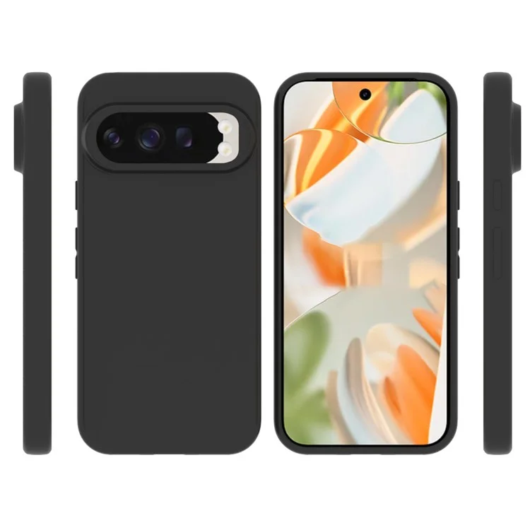 Pack de 10 Fundas Negras Antihuella para Google Pixel 10, Carcasa Protectora de TPU Suave