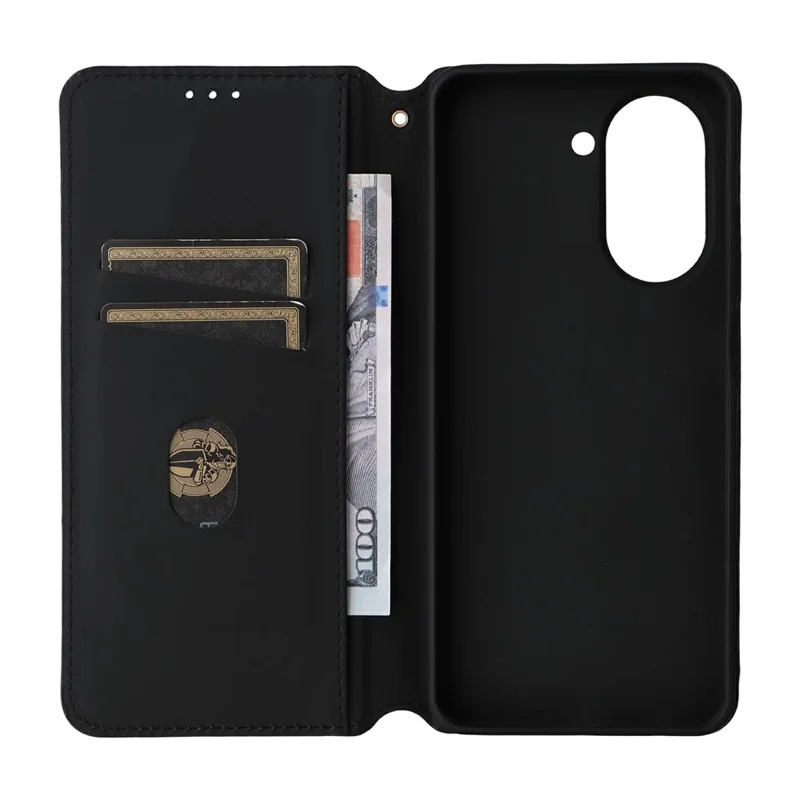 For Xiaomi Poco C71 4G / Redmi A5 4G (171.7mm) Case Wallet Rhombus Imprinted Leather Phone Cover - Red