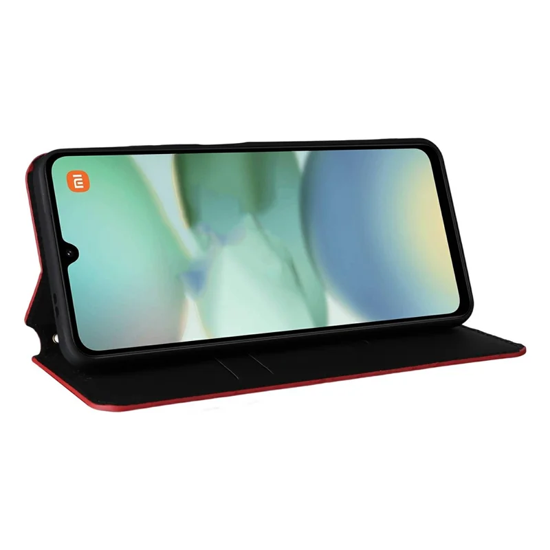 For Xiaomi Poco C71 4G / Redmi A5 4G (171.7mm) Case Wallet Rhombus Imprinted Leather Phone Cover - Red