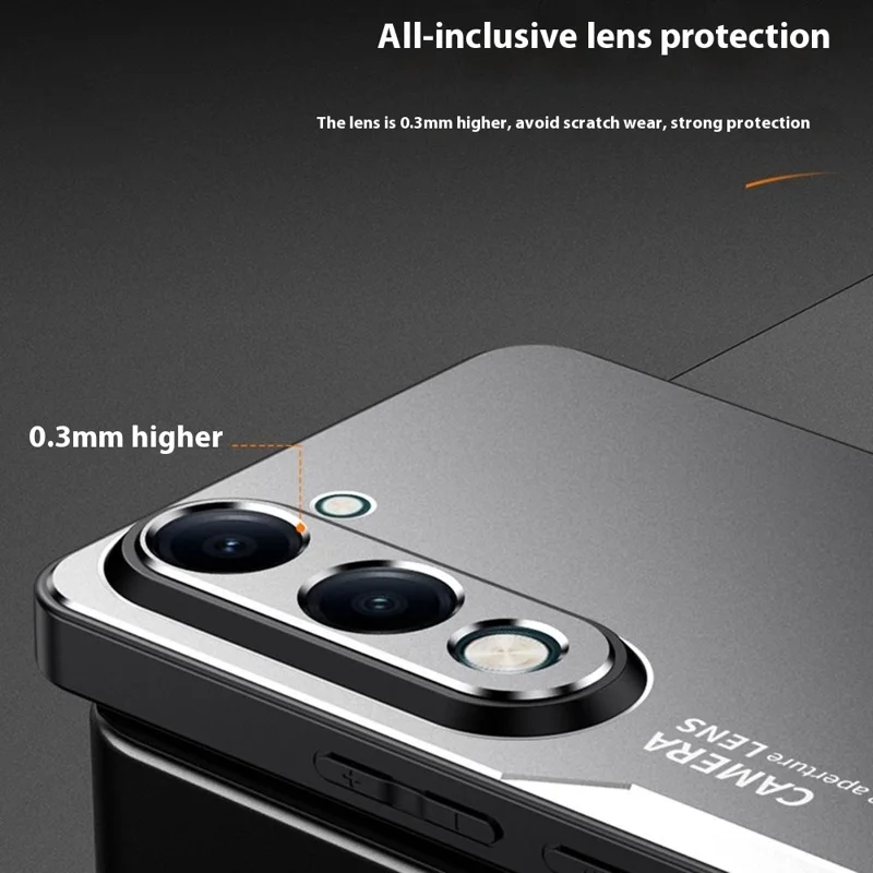 For vivo Y04 4G  /  Y29s 5G Phone Case Aluminium Alloy TPU PC Back Cover - Gold