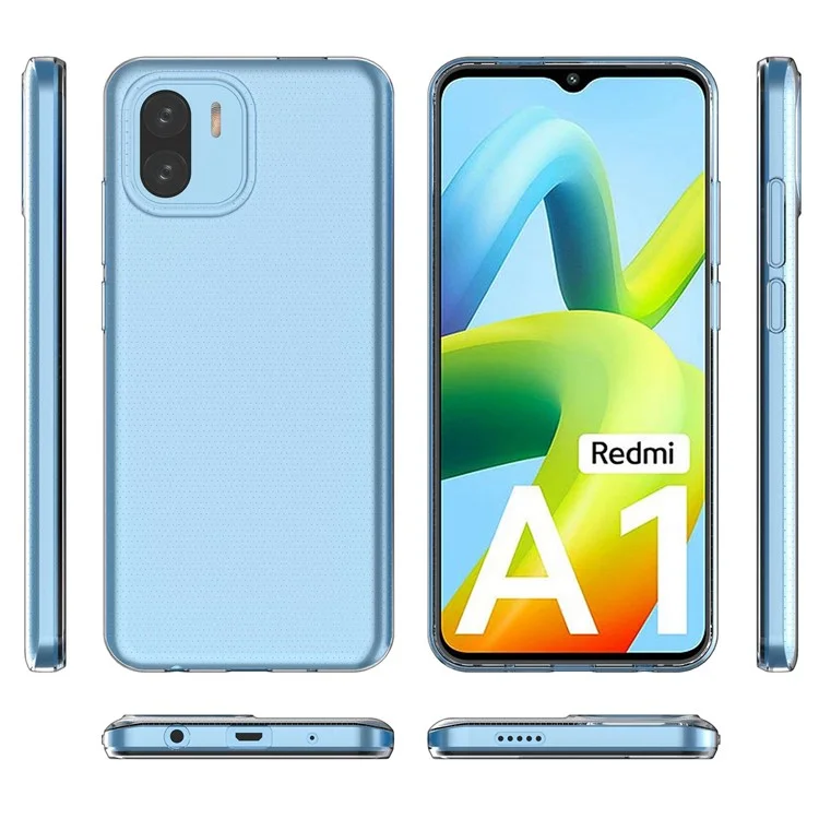 Funda de TPU suave para Xiaomi Redmi A1 4G / A2 4G, funda trasera de teléfono a prueba de caídas ultra delgada y transparente