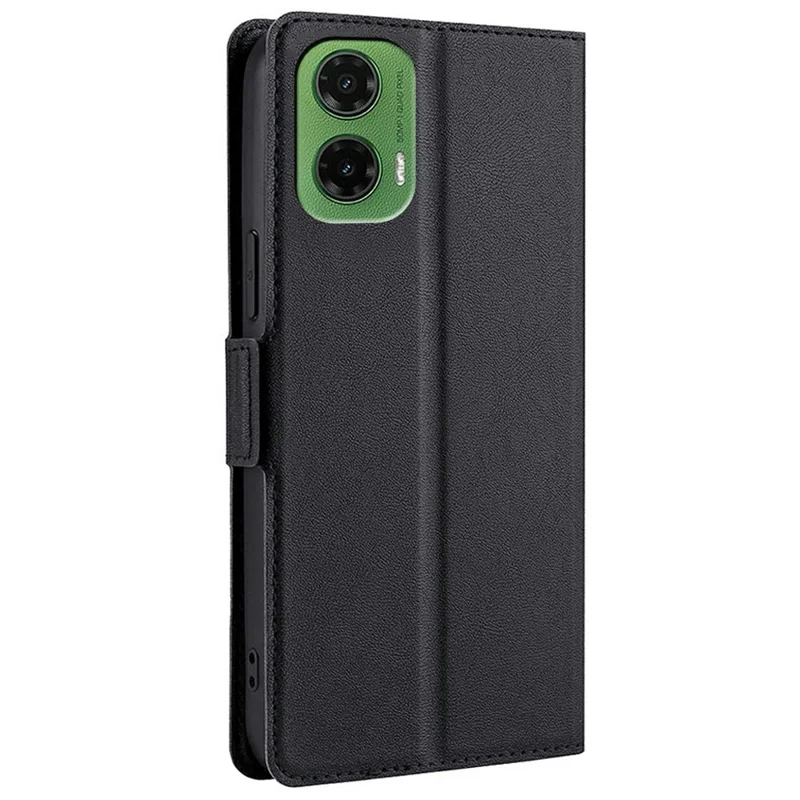 For Motorola Moto G35 5G Case Card Holder PU Leather Phone Cover - Black