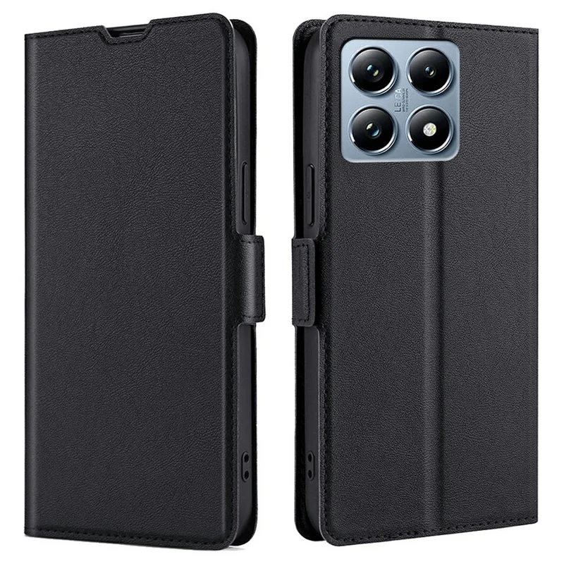 For Xiaomi 14T Pro Case Card Holder PU Leather Phone Cover - Black