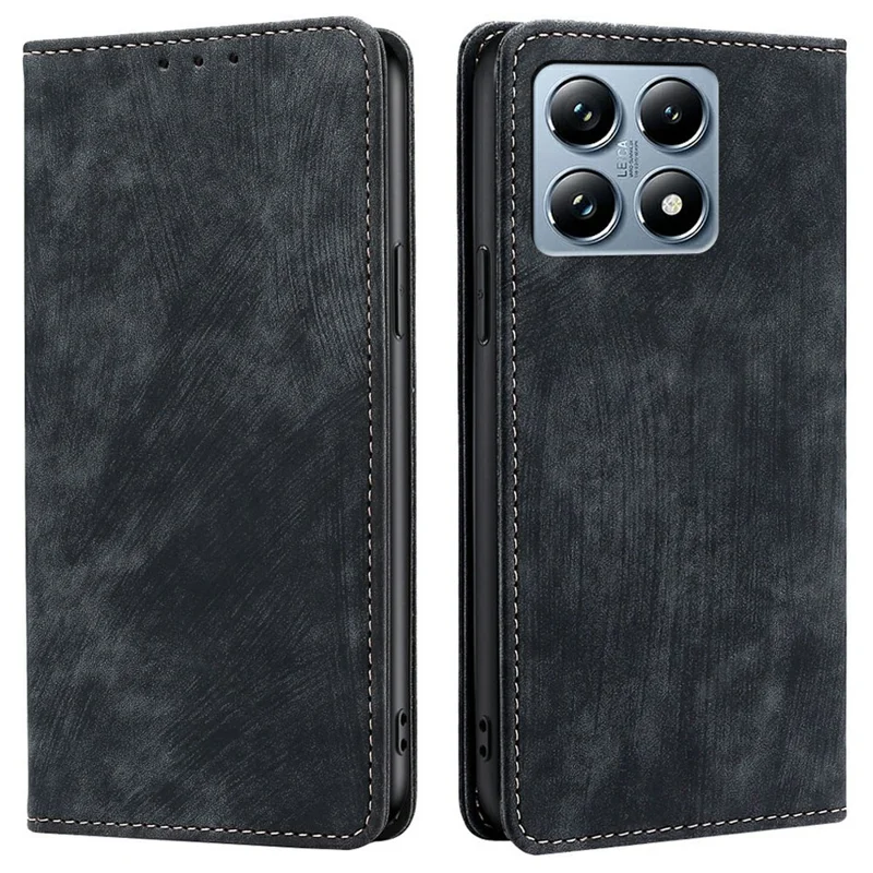 For Xiaomi 14T Pro Case RFID Blocking Wallet Leather Phone Cover - Black