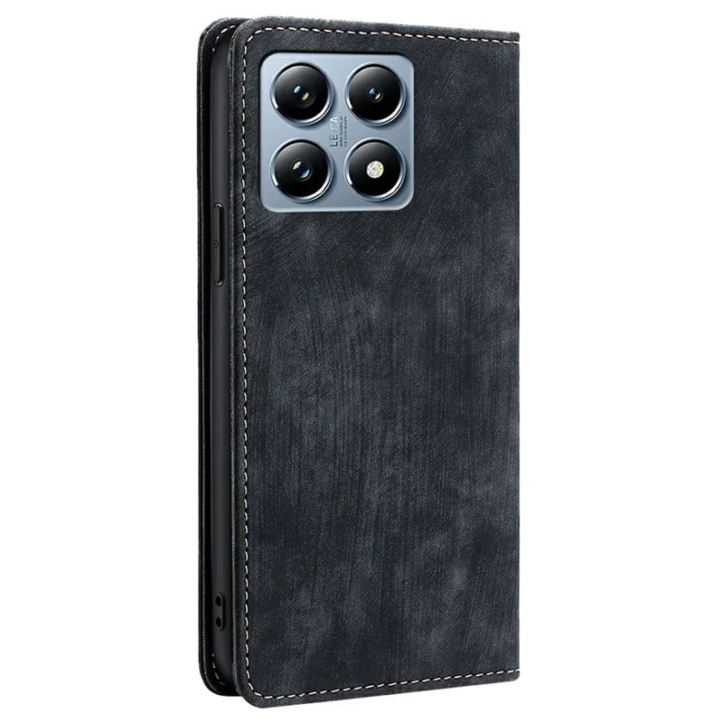 For Xiaomi 14T Pro Case RFID Blocking Wallet Leather Phone Cover - Black