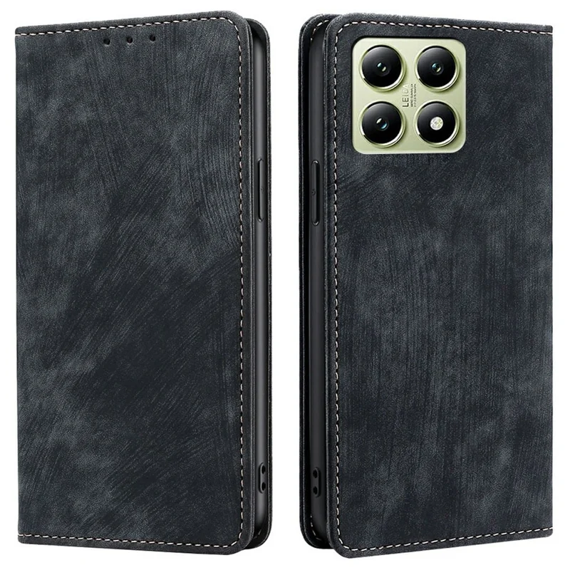 For Xiaomi 14T Case RFID Blocking Wallet Leather Phone Cover - Black