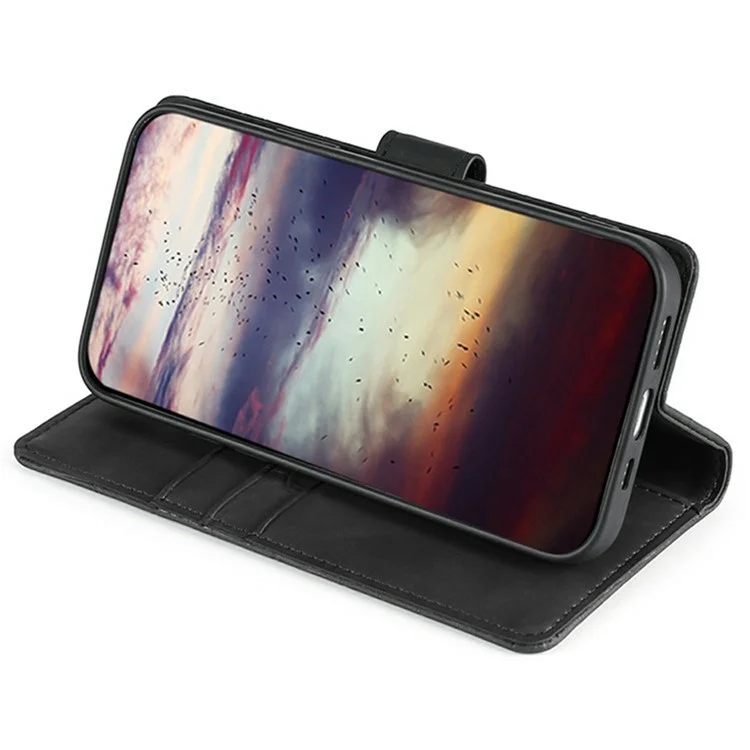 Capa de Celular Para Xiaomi Redmi 14C 4G / 14R 5G / A4 5G / Poco C75 4G Textura de Crocodilo em Couro PU - Preto