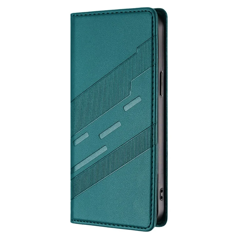 Fodral för iPhone 16e Punkstil Intryckt Väska Ställbar Folio Vipptäckning i Läder - Mörkgrön