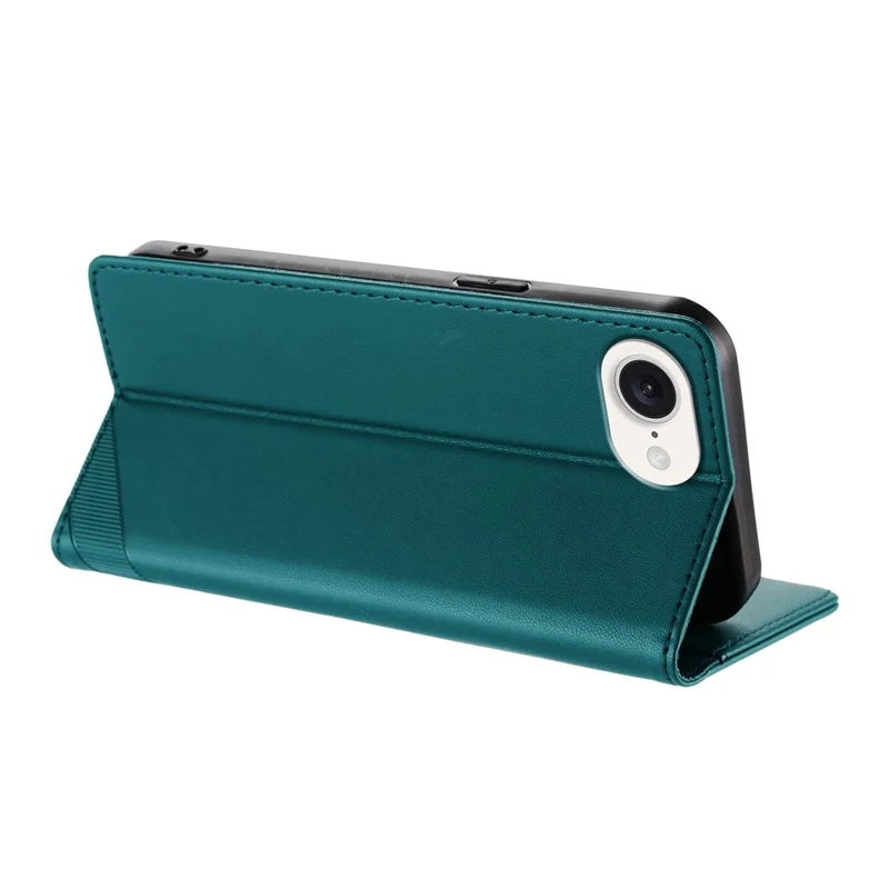 Fodral för iPhone 16e Punkstil Intryckt Väska Ställbar Folio Vipptäckning i Läder - Mörkgrön