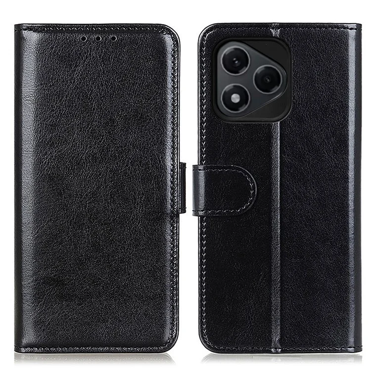 Étui For Honor 400 Lite Texture Crazy Horse en Cuir PU avec Support de Téléphone - Noir