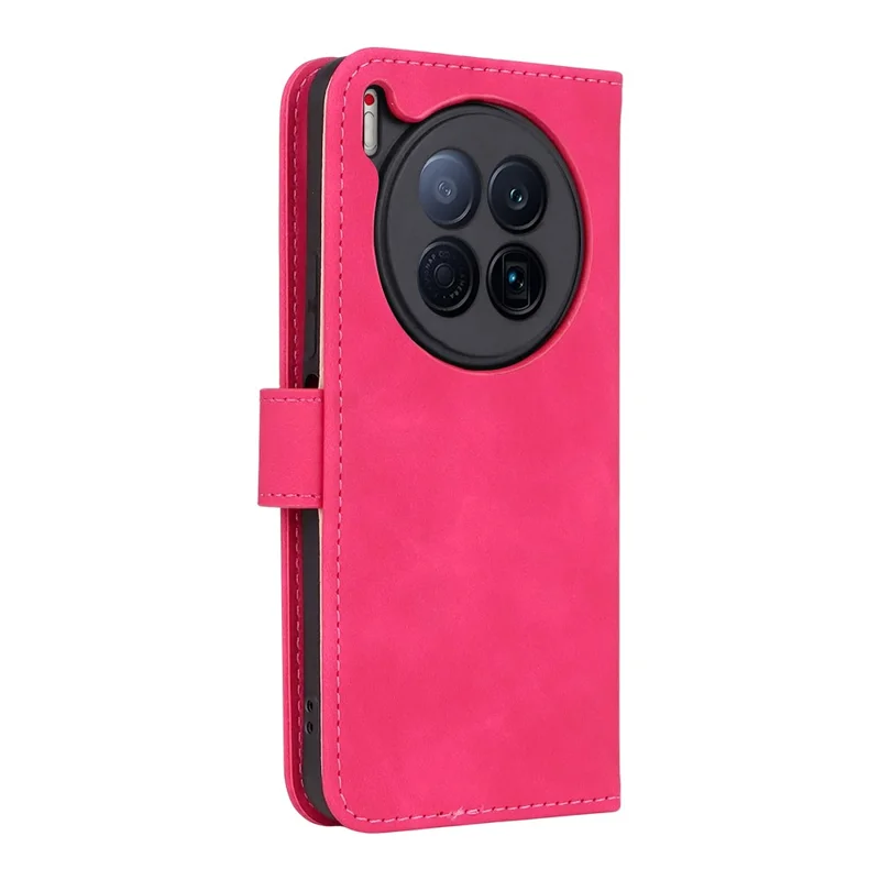 For TECNO Camon 40 Premier 5G Leather Case Skin Feel Anti Drop Wallet Flip Phone Cover - Rose