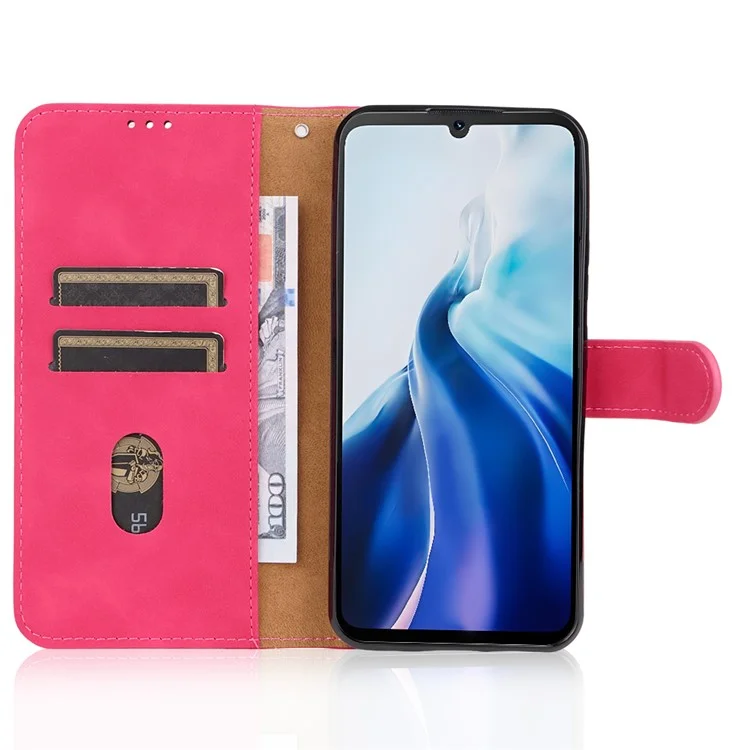 Capa de Couro para Cubot A30 com Sensação de Couro, Antiderrapante, Carteira, Flip - Rosa