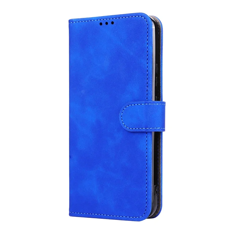 For Cubot A30 Leather Case Skin Feel Anti Drop Wallet Flip Phone Cover - Blue