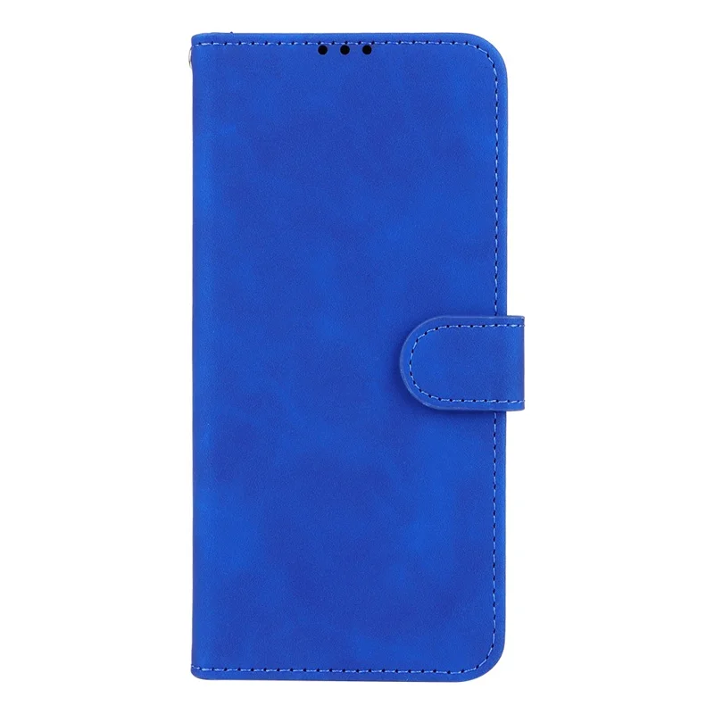 For Motorola Edge (2025) 5G Leather Case Skin Feel Anti Drop Wallet Flip Phone Cover - Blue