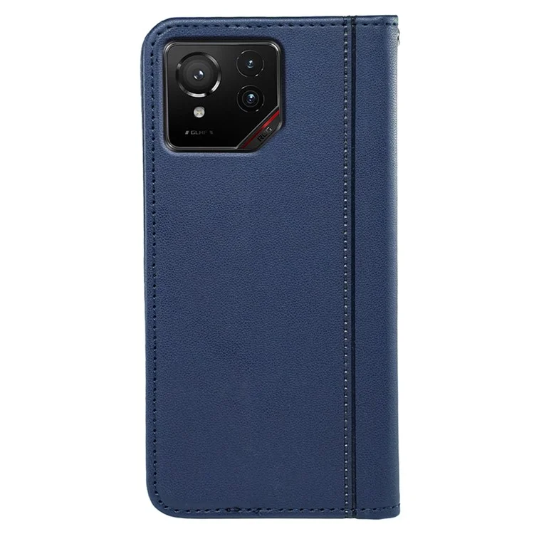 HX01 For Asus ROG Phone 9 5G Wallet Case Magnetic Closing PU Leather Phone Cover - Blue
