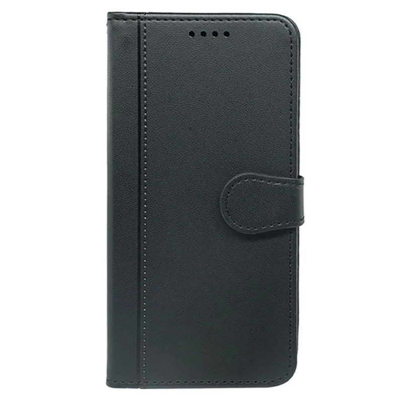 Чехол-кошелек для Xiaomi 15 Ultra с магнитной застежкой, кожаный, с ремешком - Черный