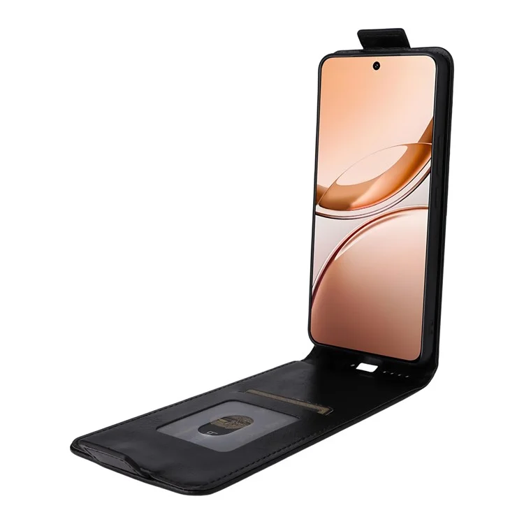 For vivo V50 Lite 5G Stand Case Magnetic Clasp Vertical Flip Leather Phone Cover with Card Holder - Black
