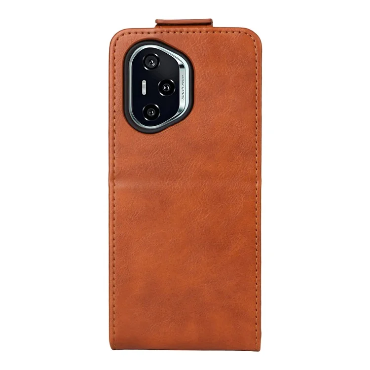 Capa Vertical Flip de Couro para Honor 400 com Fecho Magnético e Porta-cartões - Laranja
